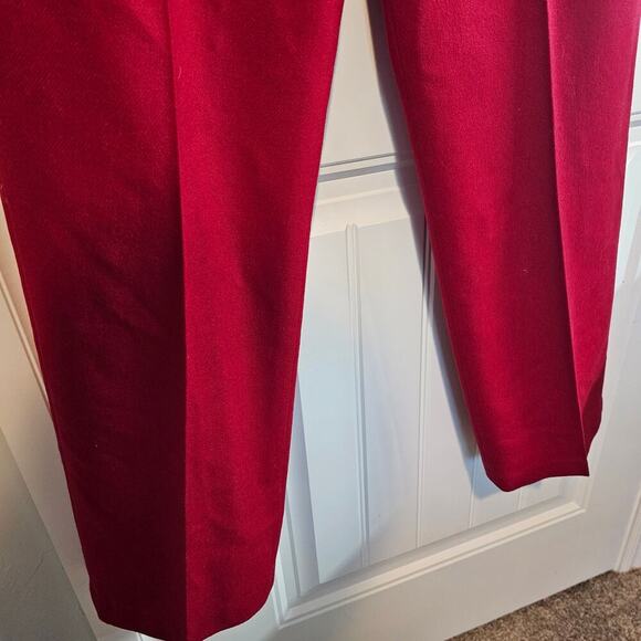 Sag Harbor Vintage Wool Pants Womens Size 16 Red High Rise 90s Retro Mod Slacks - Picture 4 of 10